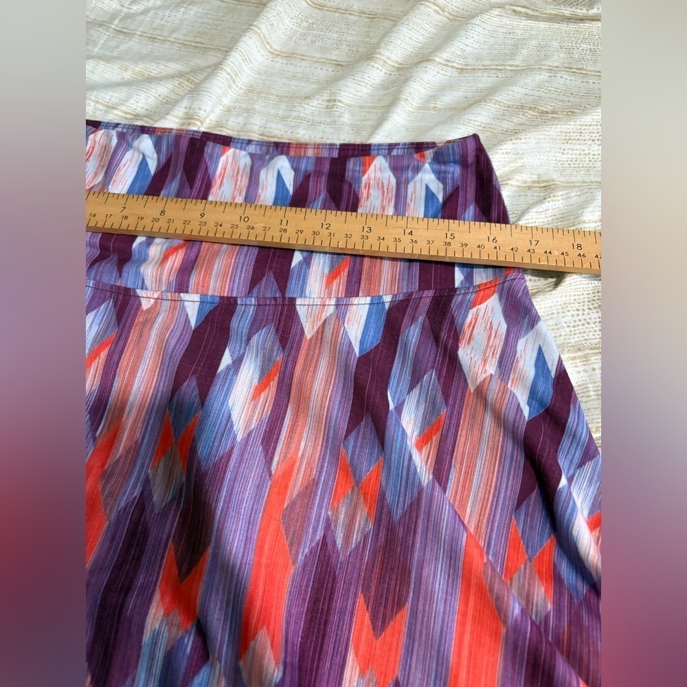 Prana women’s Taj printed A-line skirt size medium purple pink - Picture 3 of 8